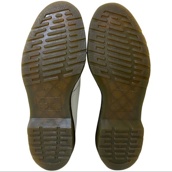 HTF Dr. Martens Unisex White Light Academia Smooth Leather Oxfords #10078 - Picture 7 of 8